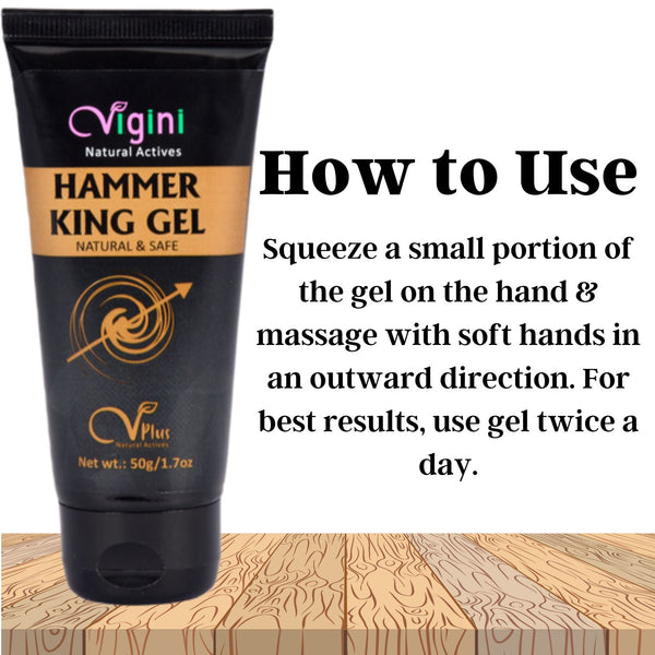 Vigini Hammer King Massage Gel for Men 50g | Shilajit Gold Ayurvedic Capsule 30Caps MT 24