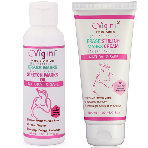 Erase Stretch Marks Cream 100g and Oil 100ml (Pack of 2) SN07
