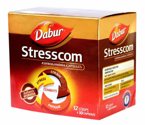 Dabur Stresscom to boost physical & mental immunity, 120 Capsules per Pack YK042