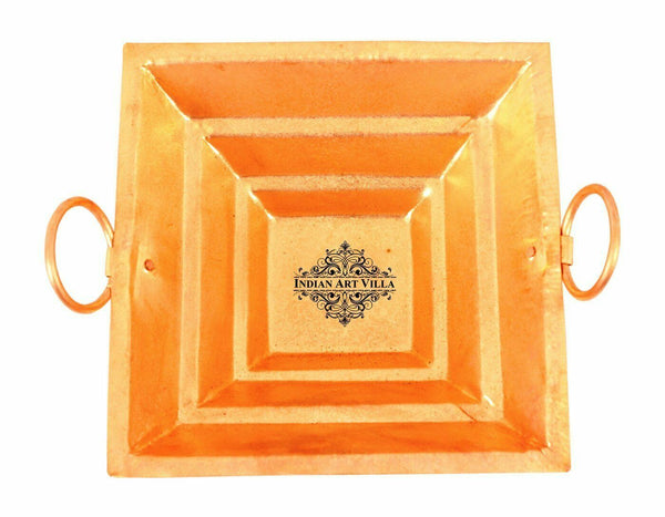 8.5 inch Copper Yagya Hawan Kund, Poojan fine, Indian Cultural Religious Item
