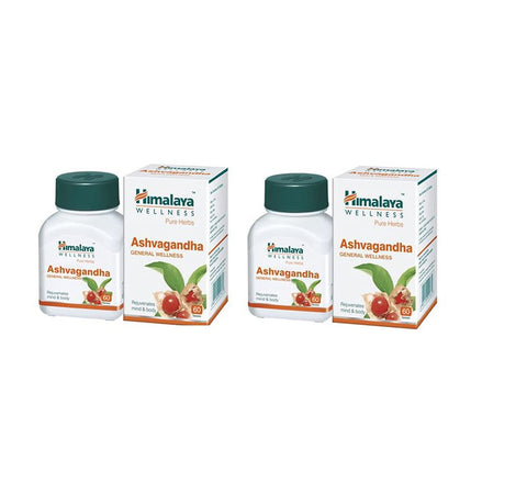 Himalaya Herbals Ashvagandha - 60 Tablets  (Pack of 2) JS28