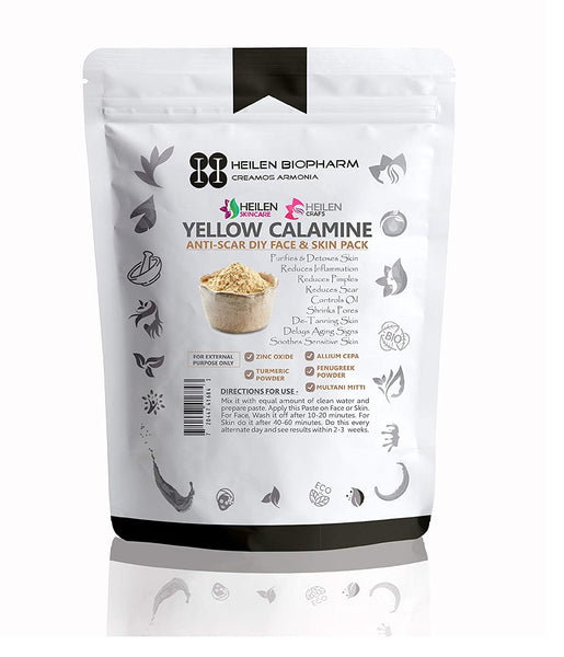 Yellow Calamine: Anti-Scar Powder Mask (100g), (Pack Of 2) Yellow Calamine, Prod. Heilen Biopharm - SK15