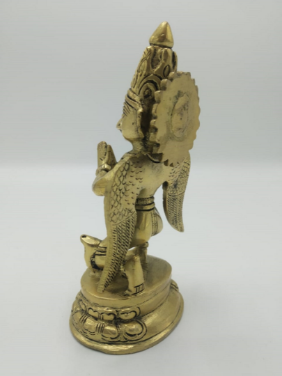 Garuda King of Birds & Mount of Lord Vishnu Vehicle Eagle Murti Vastu Feng Shui Lucky IDOL COPPER Brass Statue ,vintage statue ST04