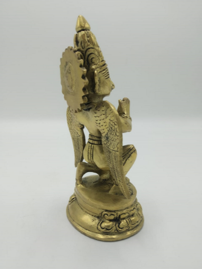 Garuda King of Birds & Mount of Lord Vishnu Vehicle Eagle Murti Vastu Feng Shui Lucky IDOL COPPER Brass Statue ,vintage statue ST04