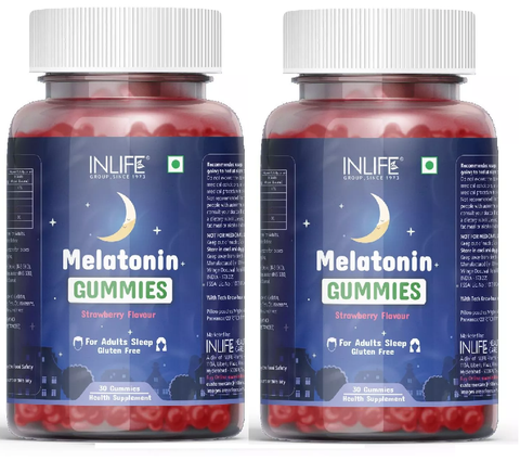 Inlife Melatonin Gummies 5mg Sleeping Well Supplement For Men Women 30 Gummies  (Pack of 2)  JS47