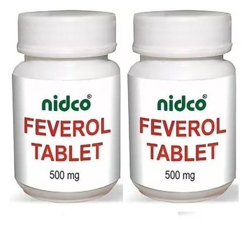 Nidco Feverol Tablet (10 tabs, 500 mg) (Pack of 2)  JS43