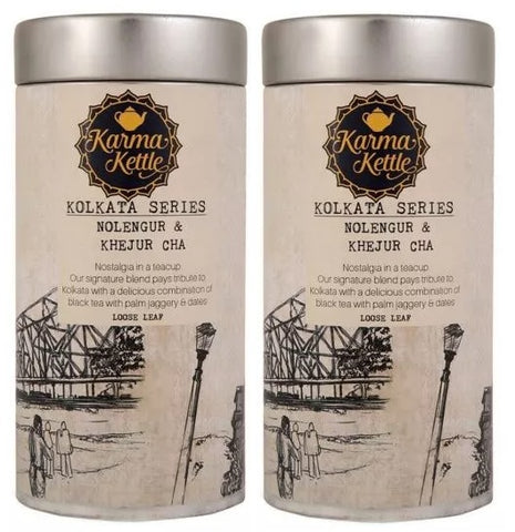 Karma Kettle Black tea Assam with Jaggery and Dates (Pack of 2 , Each 75 g) SN046