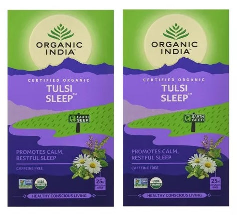 Organic India Tea with Tulsi: for healthy sleep (25 packs, 1.8 g) x 2 SN057