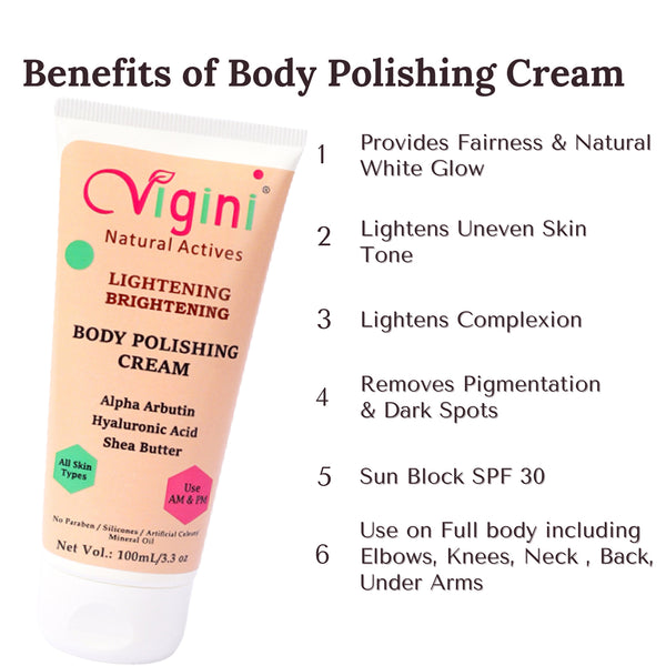 Lightening Brightening Body Polishing Cream 200 ml (Pack of 2) SN05
