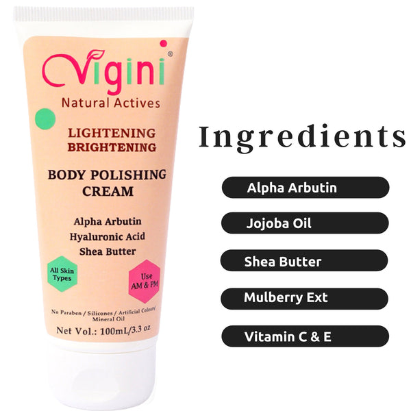 Lightening Brightening Body Polishing Cream 200 ml (Pack of 2) SN05