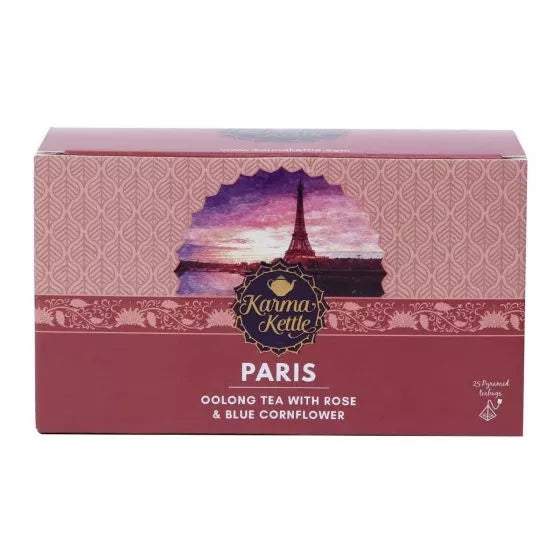 Oolong Tea with Rose and Cornflower (25 packs, 2 g), Paris, prod. Karma Kettle (Pack of 2) SN010