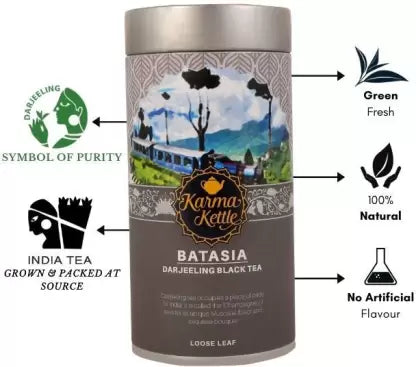 Karma Kettle Batasia Black tea Darjeeling (100 g) Pack of 2 SN040