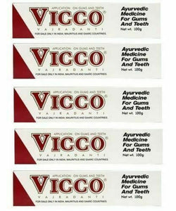 Vicco Vajradanti Toothpaste 200 X5 Grams |  Herbal Product ( Pack Of 5)
