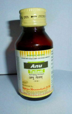 ANU Thailam (10 ml) X5 TAILAM - Ayurvedic Nasya Oil  Sinus Relief Herbal herbs