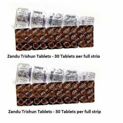 Zandu Trishun 30Tablets Strip Strengthens Immunity, Fights Cold 100% Ayurvedic