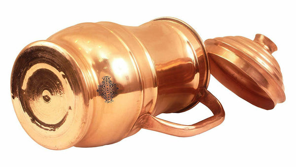 Traditional Ayurvedic Pitcher Copper Jug 1.4 Litre Water Storage Health Benefits