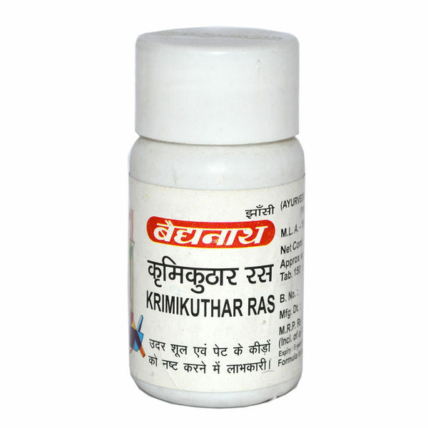 Baidyanath Herbal Krimikuthar Ras For Intestinal worm (Buy 2 x 80 tablets )