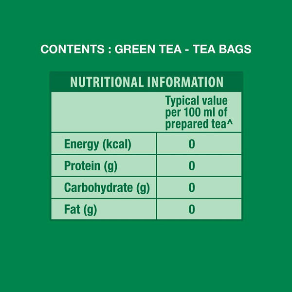 Lipton Green Tea, 100 Percent Natural , Light Green Tea Bags, 25 Pieces
