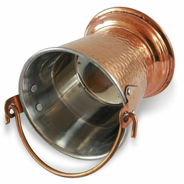 Indian Tableware Copper Balti Bucket Serveware for Indian Curry Cuisine Dishes