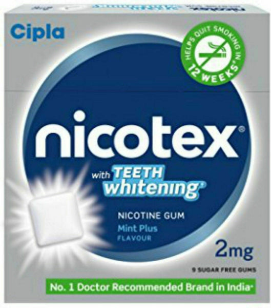 `Nicotex Mint 2 mg Nicotine Chewing Gum Stop Smoking Aid 90 Count Free shipping