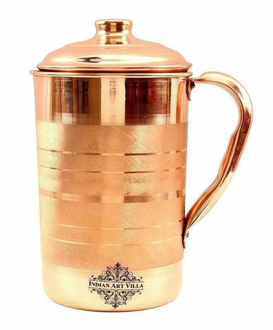 Handmade Pure Copper Jug Pitcher |1700 ml| For Storage & Serving Water