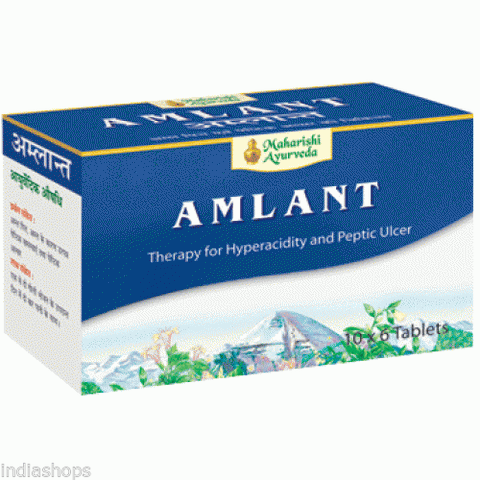 2 Pack Maharishi Ayurveda Amlant - Antacid and Digestive Aid 60 Tabs Each