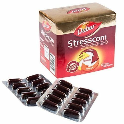 Dabur Stresscom Ashwagandha 120 Caps (10 caps X 12 strips) YK043