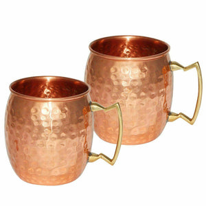 Copper Moscow Mule Vodka Drink ware Set of-2 Mugs 400 ml for Christmas New Year