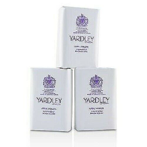 Yardley London April Violets Luxury Soap 3x100g Women's Perfume QD424