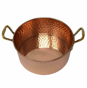 Copper Cookware Pot with Brass Handles 2100 ml WA606