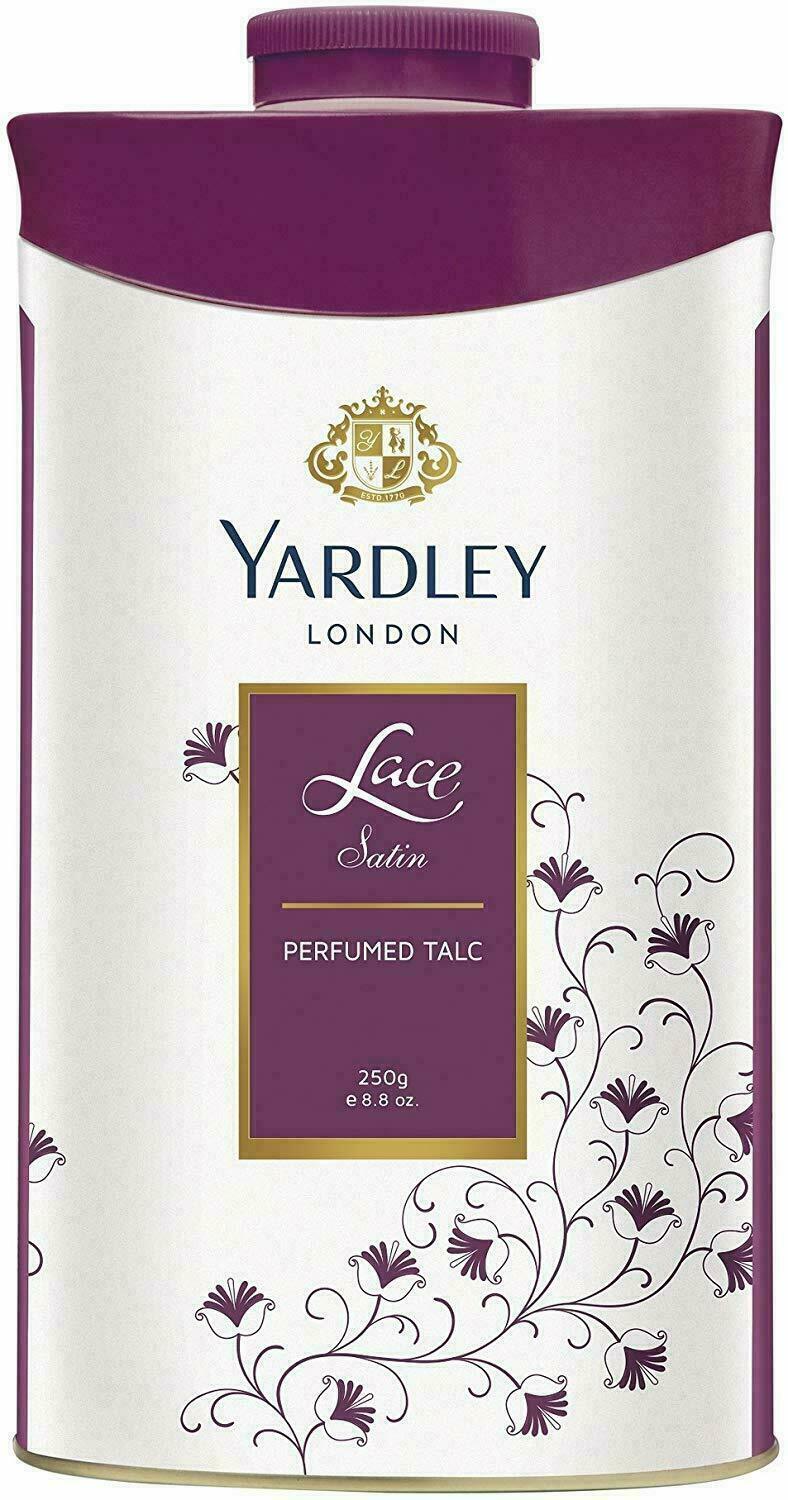 Yardley London Lace Satin Perfumed Talc for Women, 250gm QD865