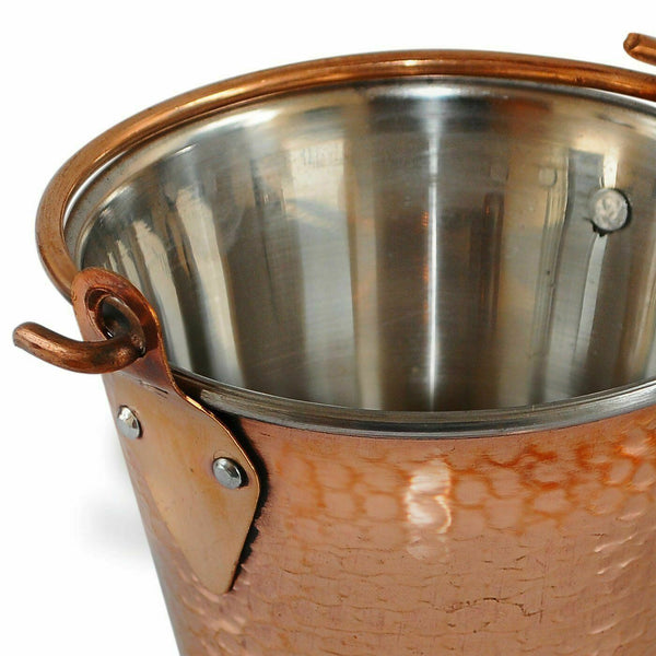 Indian Tableware Copper Balti Bucket Serveware for Indian Curry Cuisine Dishes