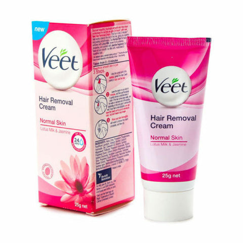 New VEET Hair Removal Cream For Normal Skin Lotus Milk & jasmine Fragrances 25gm