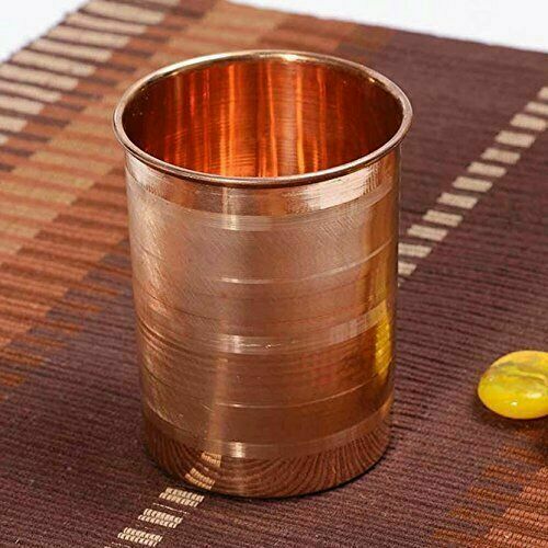 Pure Copper Glass for Drinking Water Tumbler Set Of 4 Copper Cup For Ayurvedic
