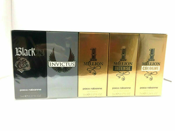 Paco Rabanne Men 5 Piece Mini Gift Set New In Box