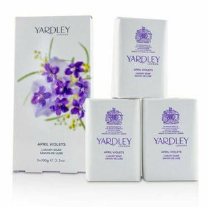 Yardley London April Violets Luxury Soap 3x100g Women's Perfume QD424
