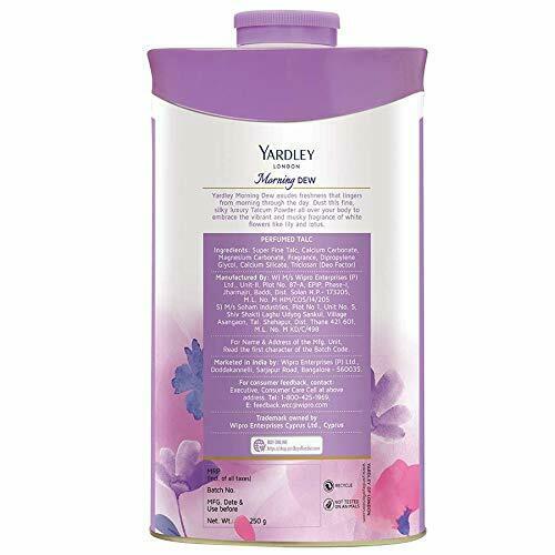 Yardley London Morning Dew Perfumed Talc for Women, 250g