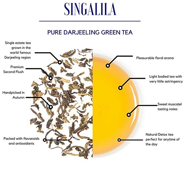 Karma Kettle Singalila Green tea Darjeeling (Pack of 2 , each 100 g) SN058