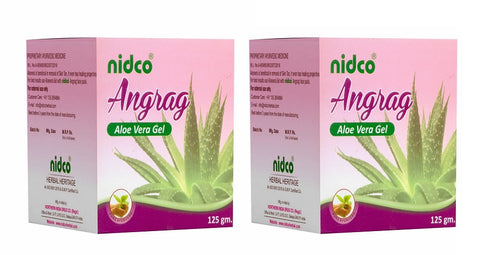 Angrag Aloe Vera Gel (125 g) (Pack of 2) Aloe Vera Gel, prod. Nidco - SK13