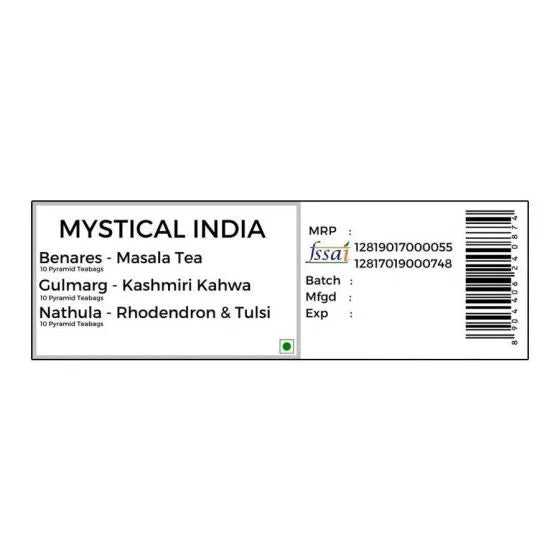 Tea set 3 flavors (30 packs, 2 g), Mystical India Set, prod. Karma Kettle (Pack of 2) SN014