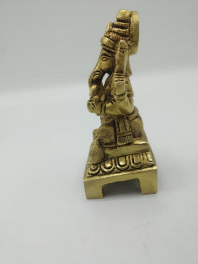 Brass Lord Ganesh golden Lord Ganesh brass statues,Car Dashboard Decor Statue Hindu Idol God Murti ST014