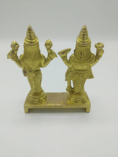 Hindu God Brass Golden Sri Ram and Goddess Seeta Idol Sculpture Statue Murti ,Handmade Metal Statue ,Vintage Statue, Laxmi Statue ST016