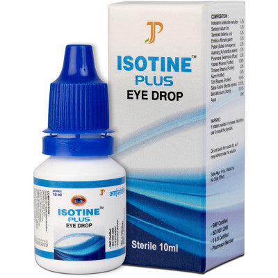 Isotine Plus Eye Drops Pure Herbal and 100% Genuine & Trusted worldwide (10ml X 6 vials) ST01