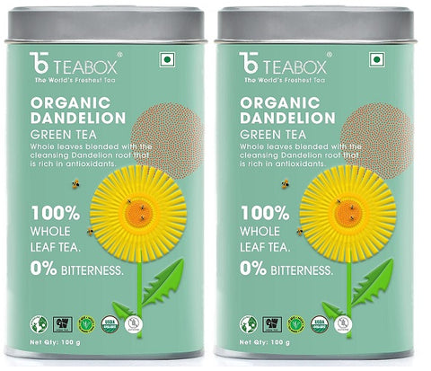 Teabox Organic Dandelion Green Tea Loose Leaves 100 G x 2 SN093