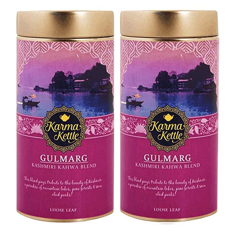 Karma Kettle Gulmarg Kashmiri Kahwa tea (25 bags, 2 g) Pack of 2 SN032