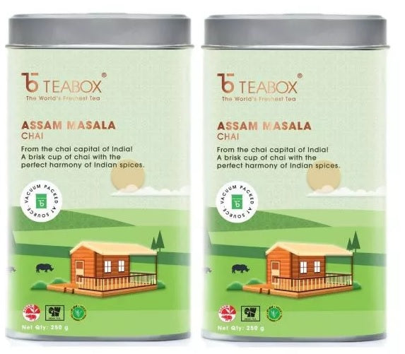 Teabox Tea Assam Masala (Pack of 2 , Each 250 g) SN048