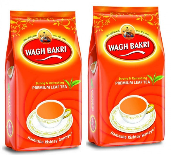 Wagh Bakri Premium Leaf black tea (Pack of 2, Each 500 g) SN050