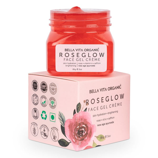 Bella 85 gm Bella Vita Organic - Rose Glow Face Gel For Pore Minimising, Oil Control & Skin Brightening YK104