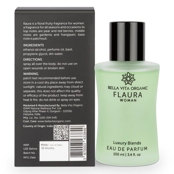 Bella Vita - Flaura Women Perfume Floral, Oriental And Bitter Sweet Fragrance Long Lasting Scent, 100 ml EDP YK076