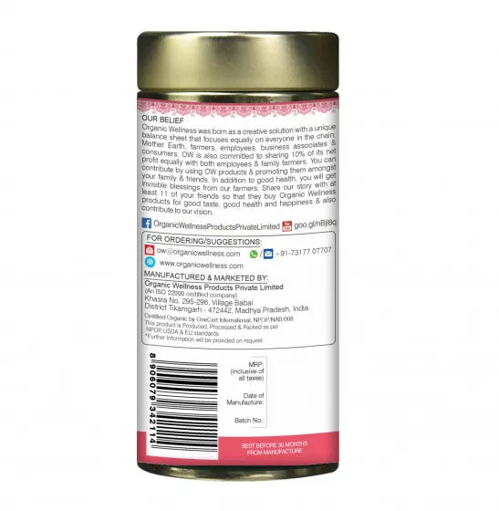 Organic wellness Hibiscus tea (Pack of 2 , each 100 g) SN072